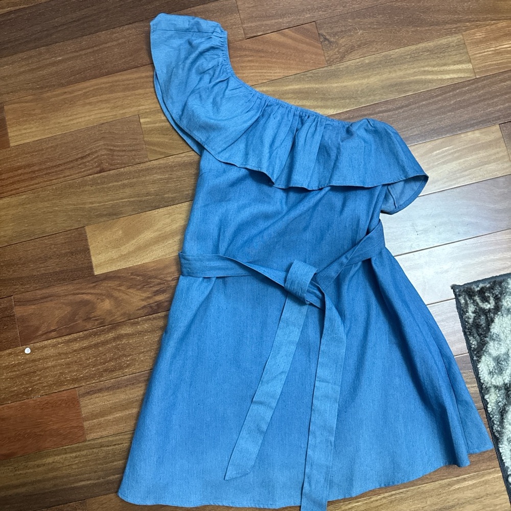 Lulu's Light Blue Ruffle Dress